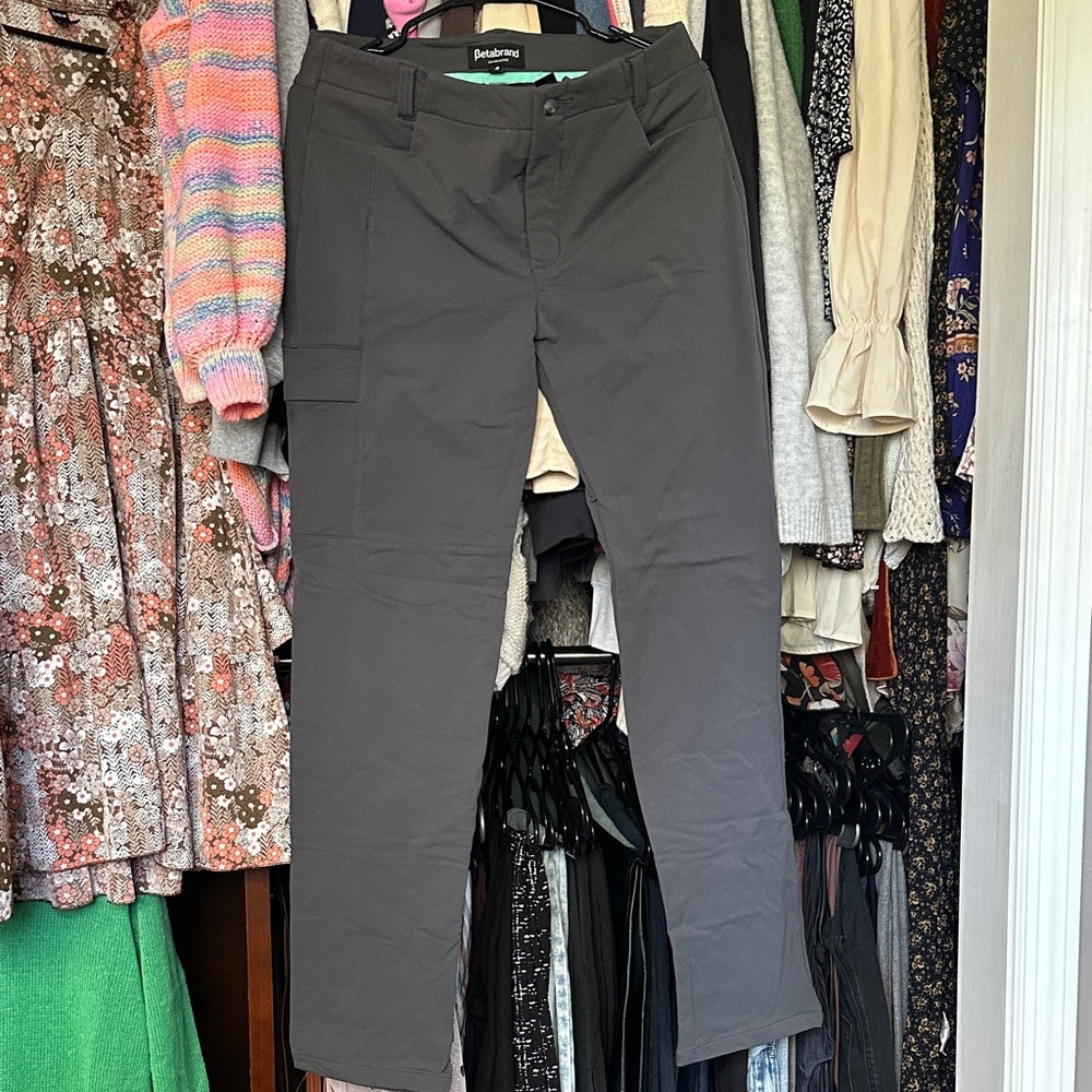 Betabrand Gray Boot Cut Pants